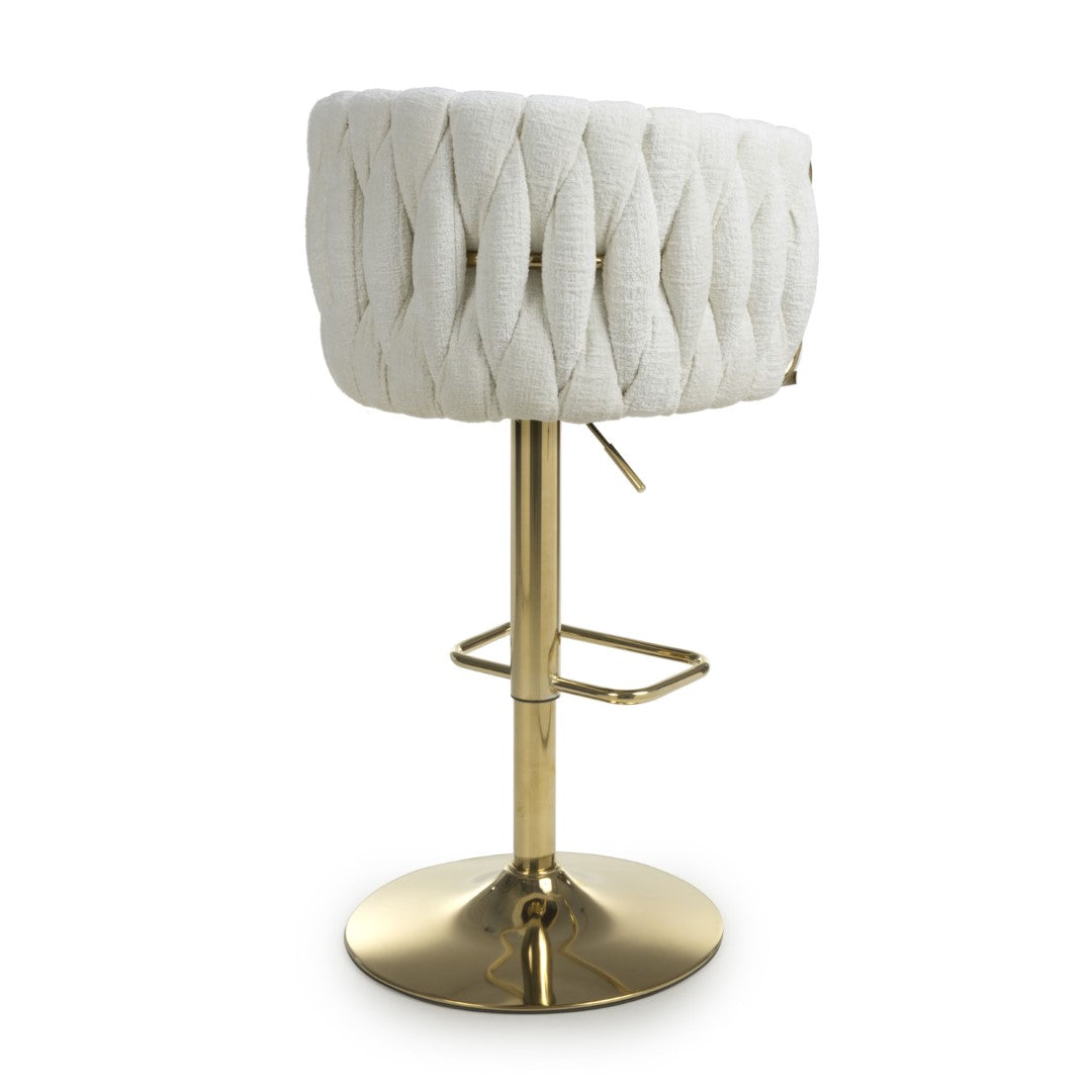 Shankar Bellaire Textured Effect Cream Bar Stool