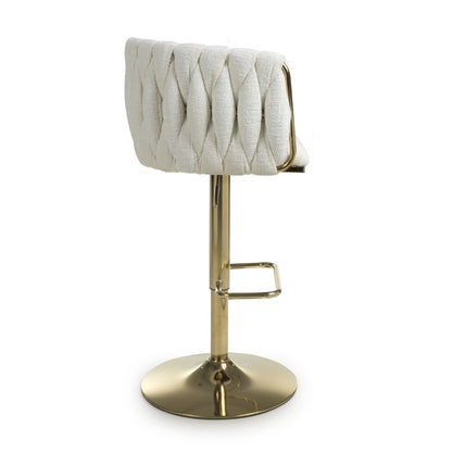 Shankar Bellaire Textured Effect Cream Bar Stool