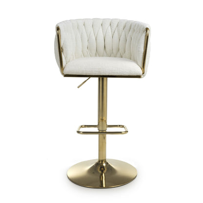 Shankar Bellaire Textured Effect Cream Bar Stool