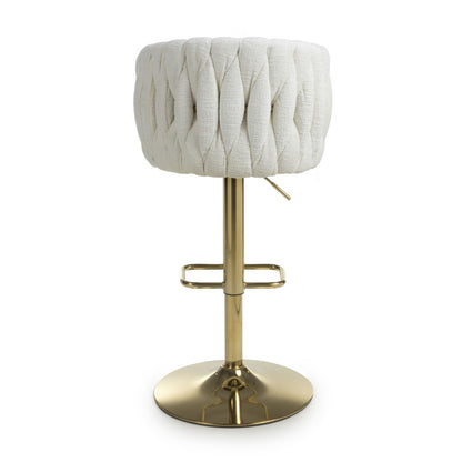 Shankar Bellaire Textured Effect Cream Bar Stool