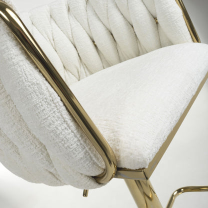 Shankar Bellaire Textured Effect Cream Bar Stool