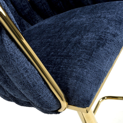 Shankar Bellaire Textured Effect Blue Bar Stool