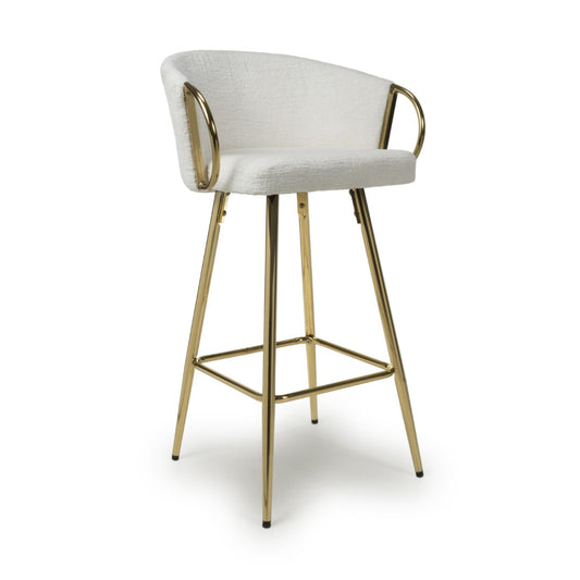 Shankar Volero Textured Effect Cream Bar Stool