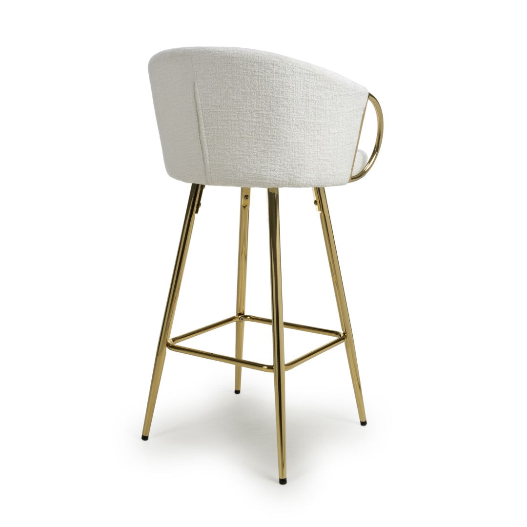 Shankar Volero Textured Effect Cream Bar Stool