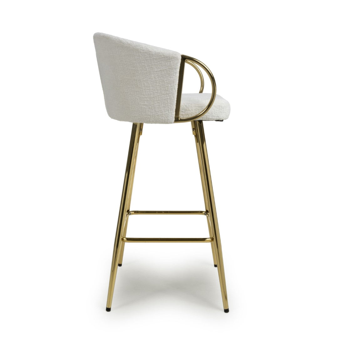 Shankar Volero Textured Effect Cream Bar Stool