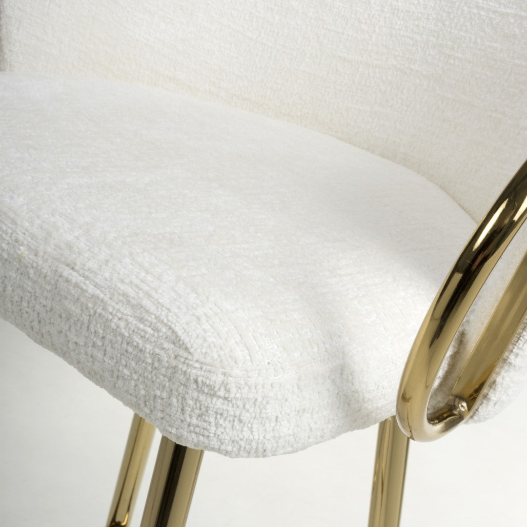 Shankar Volero Textured Effect Cream Bar Stool