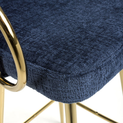 Shankar Volero Textured Effect Blue Bar Stool