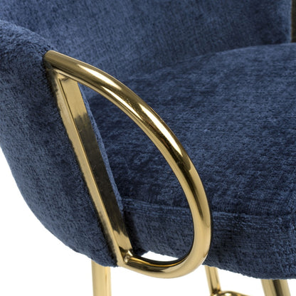 Shankar Volero Textured Effect Blue Bar Stool