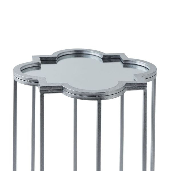 Hill Interiors Quarter Foil Mirrored Set Of Two Side Tables