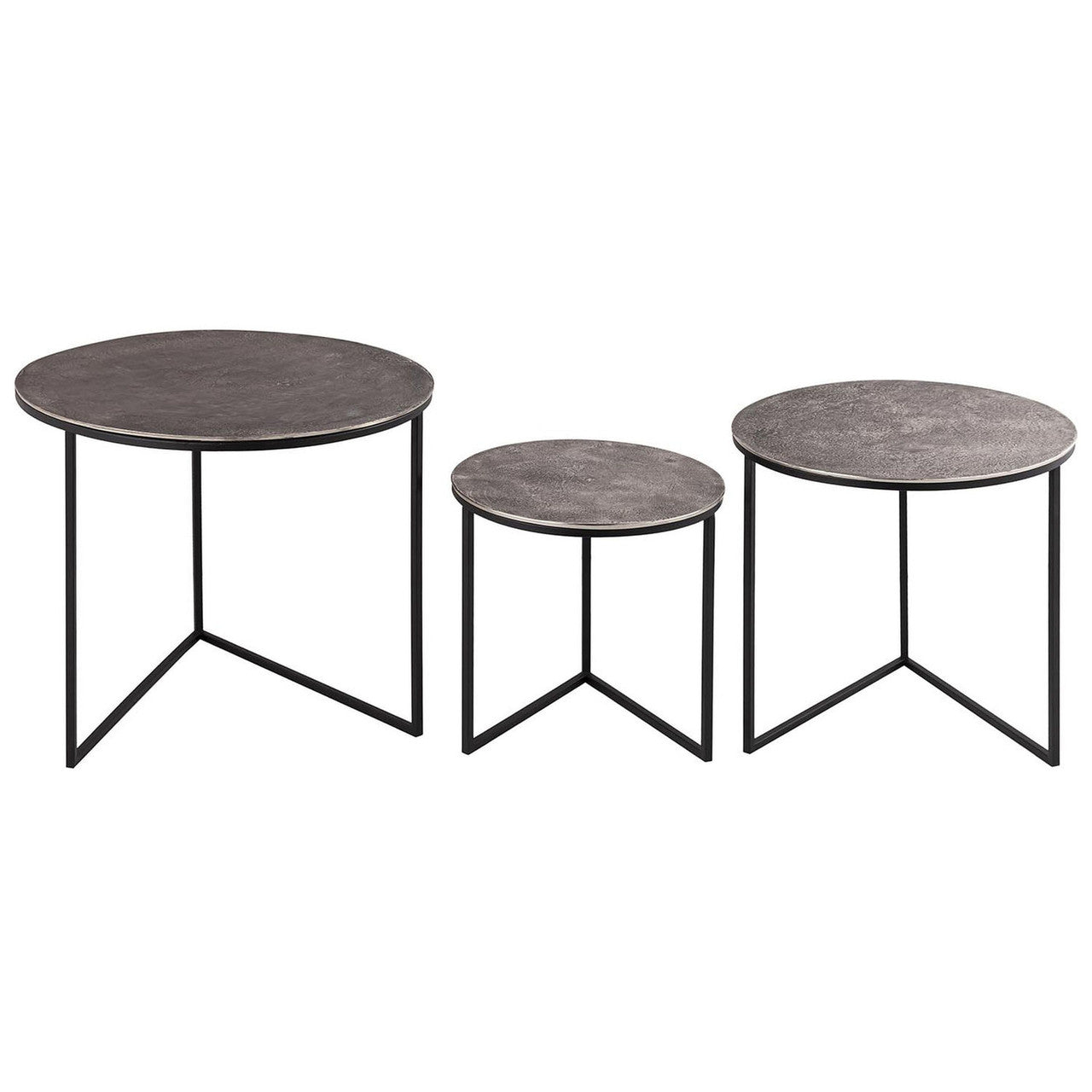 Hill Interiors Farrah Collection Set Of Three Round Tables