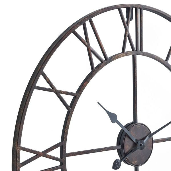 Hill Interiors Bronze Skeleton Wall Clock