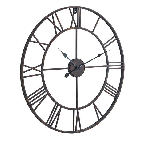 Hill Interiors Bronze Skeleton Wall Clock