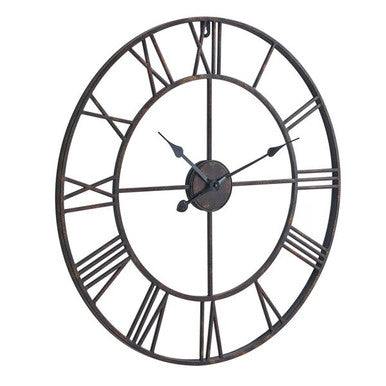 Hill Interiors Bronze Skeleton Wall Clock