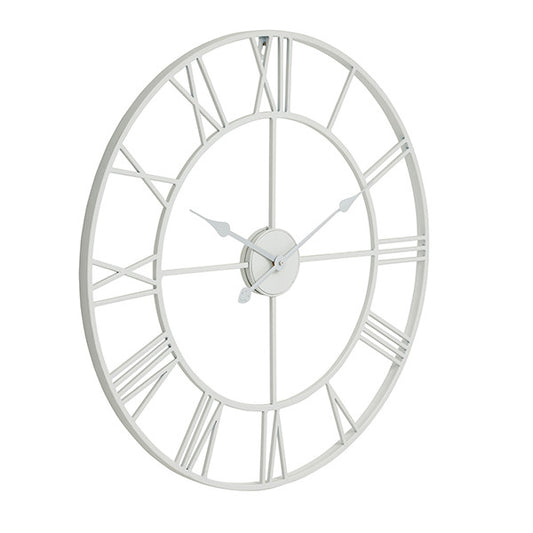 Hill Interiors White Skeleton Wall Clock