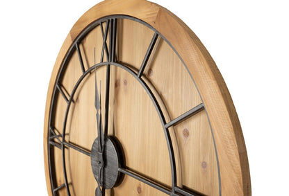 Hill Interiors Williston Large Wooden Wall Clock