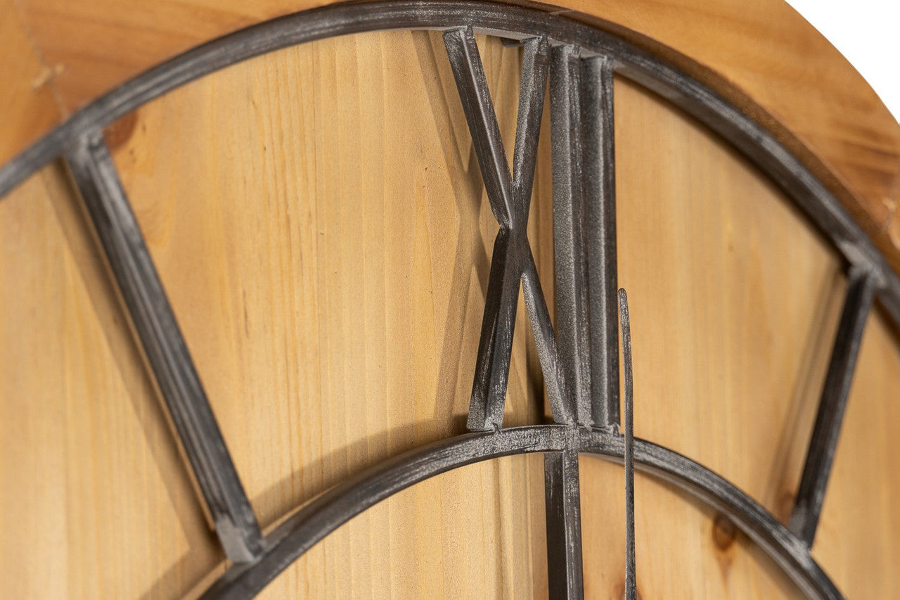 Hill Interiors Williston Large Wooden Wall Clock