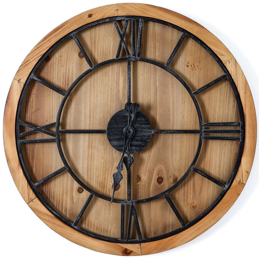 Hill Interiors Williston Large Wooden Wall Clock