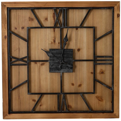 Hill Interiors Williston Square Large Wooden Wall Clock