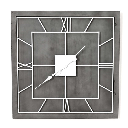 Hill Interiors Williston Grey Square Wall Clock