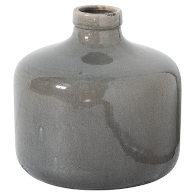 Hill Interiors Garda Grey Glazed Chive Vase