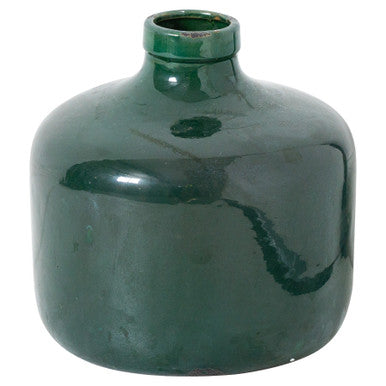 Hill Interiors Garda Emerald Glazed Chive Vase