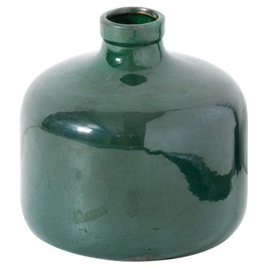 Hill Interiors Garda Emerald Glazed Eve Vase