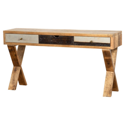 Hill Interiors Reclaimed Industrial Console With Cross Leg