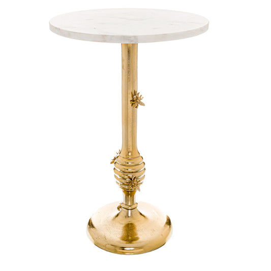 Hill Interiors Honey Bee Side Table With Marble Top