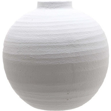 Hill Interiors Tiber Large Matt White Ceramic Vase