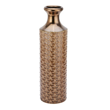 Hill Interiors Seville Collection Large Caramel Fluted Vase