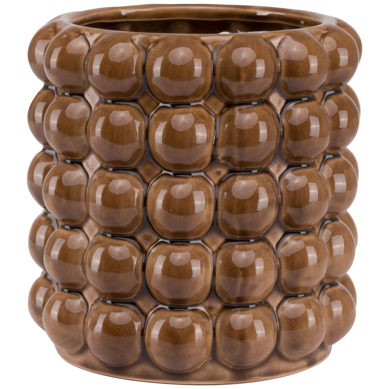 Seville Collection Large Caramel Bubble Vase