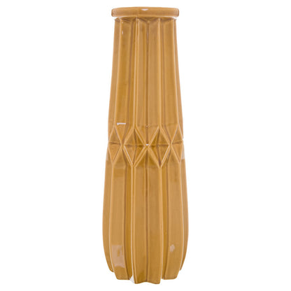 Hill Interiors Seville Collection Tall Ochre Ceramic Vase