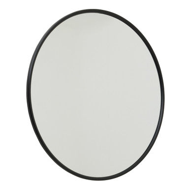 Hill Interiors Black Large Circular Metal Wall Mirror