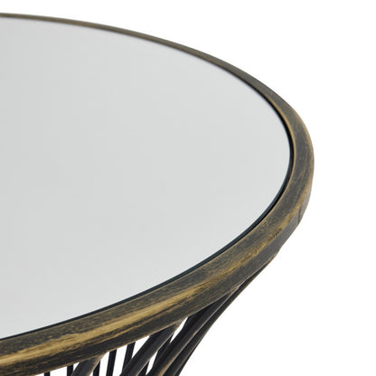 Hill Interiors Concaved Mirrored Side Table