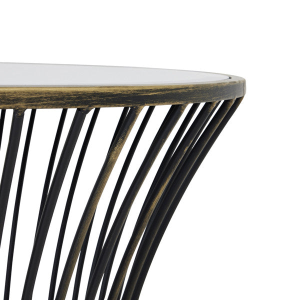 Hill Interiors Concaved Mirrored Side Table