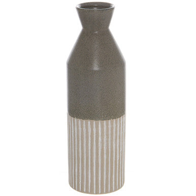 Hill Interiors Mason Collection Grey Ceramic Ellipse Tall Vase