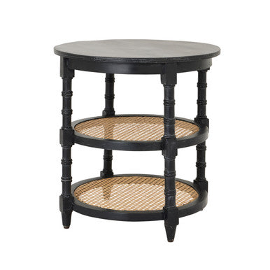 Hill Interiors Raffles Black Round Side Table