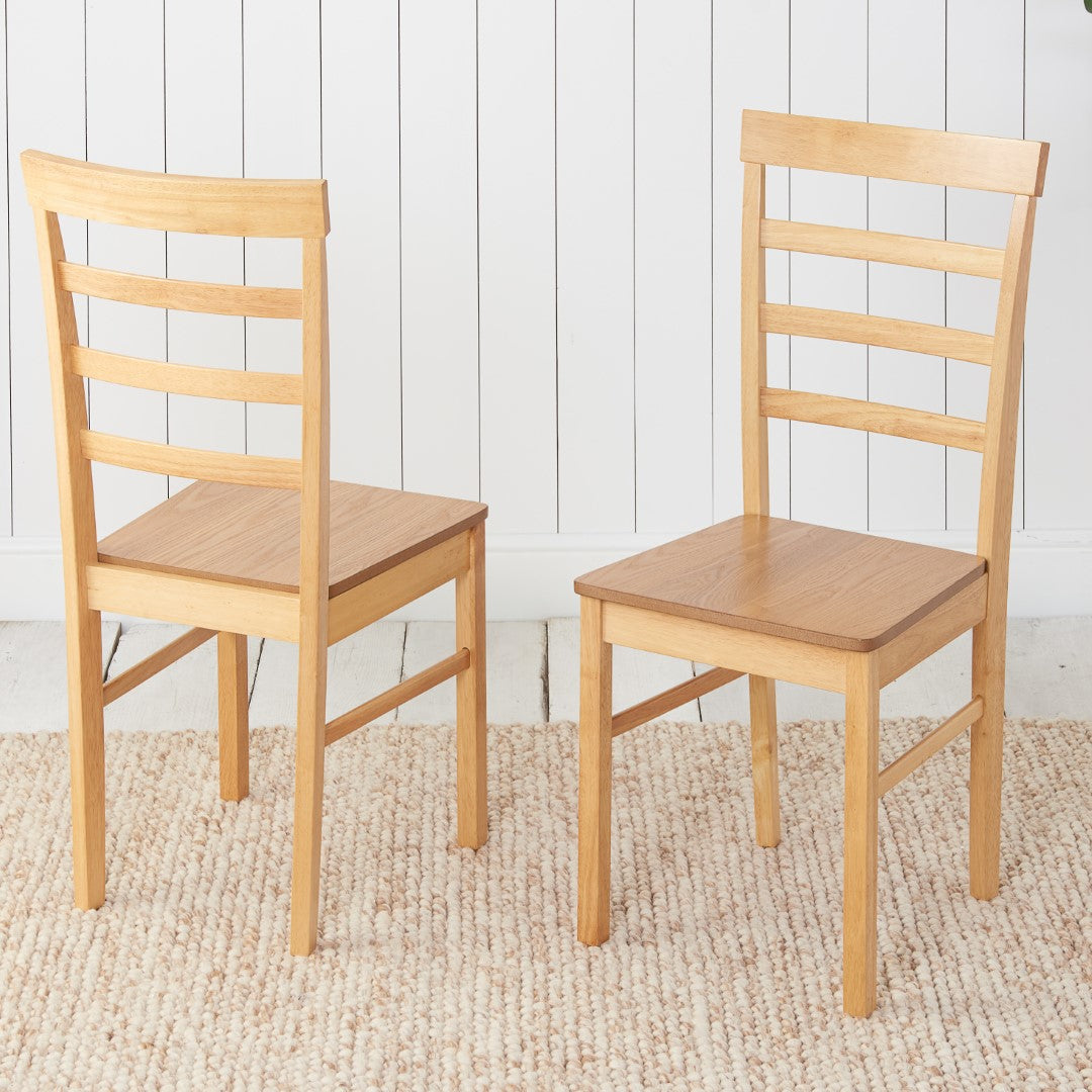 Birlea Cottesmore Oak Rectangle Dining Set With 4 Upton Chairs