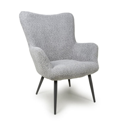 Shankar Bordeaux Textured Chenille Effect Grey Armchair