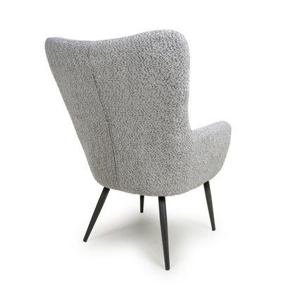 Shankar Bordeaux Textured Chenille Effect Grey Armchair