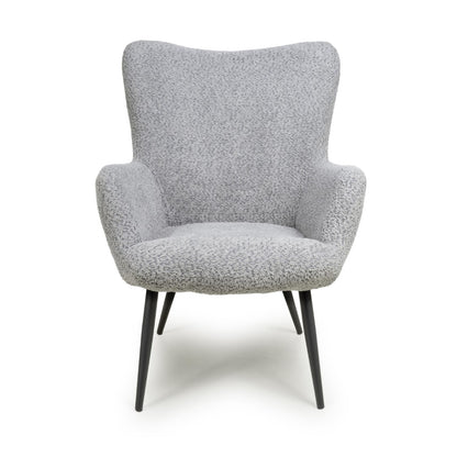 Shankar Bordeaux Textured Chenille Effect Grey Armchair