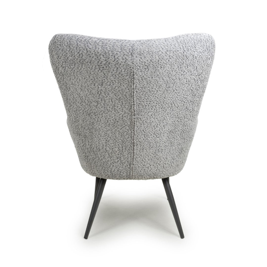 Shankar Bordeaux Textured Chenille Effect Grey Armchair