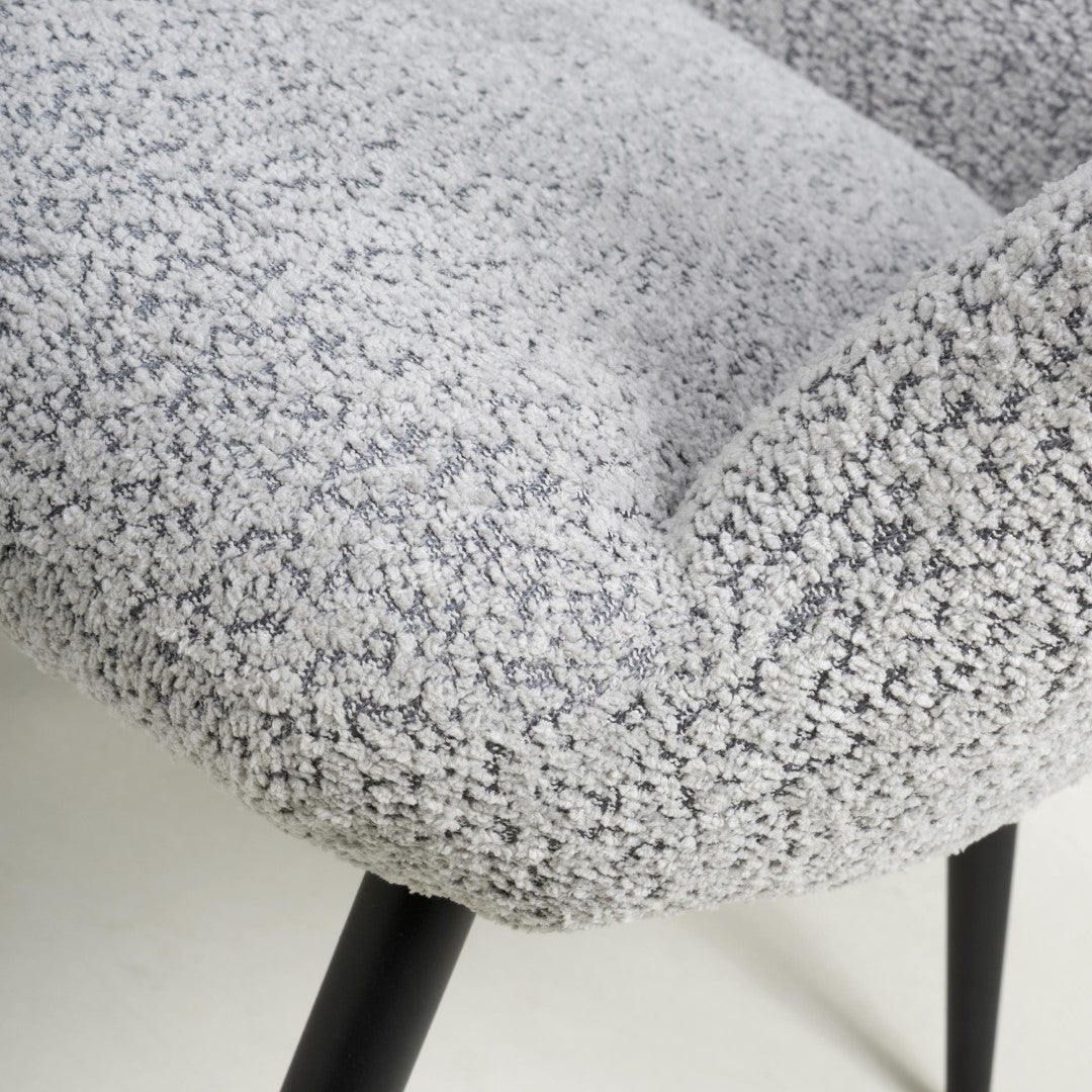 Shankar Bordeaux Textured Chenille Effect Grey Armchair