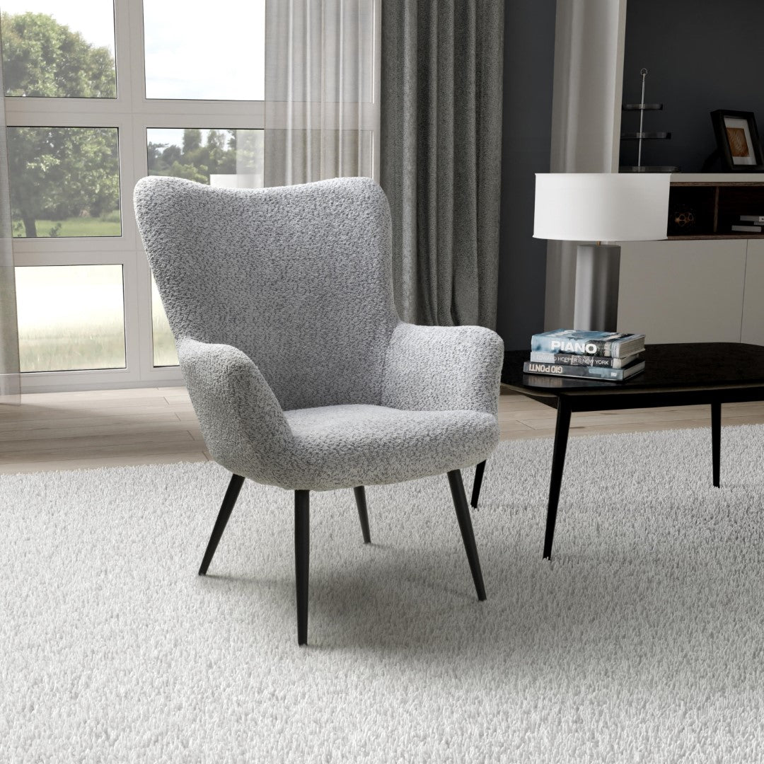 Shankar Bordeaux Textured Chenille Effect Grey Armchair