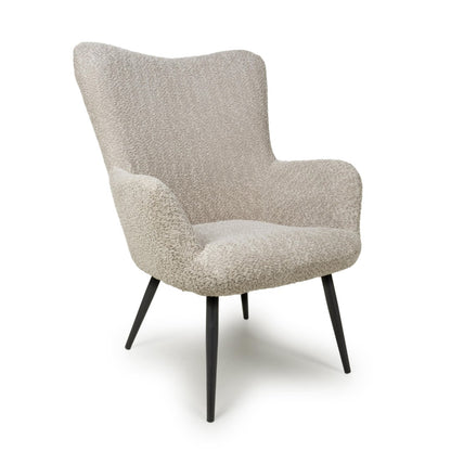 Shankar Bordeaux Textured Chenille Effect Mink Armchair