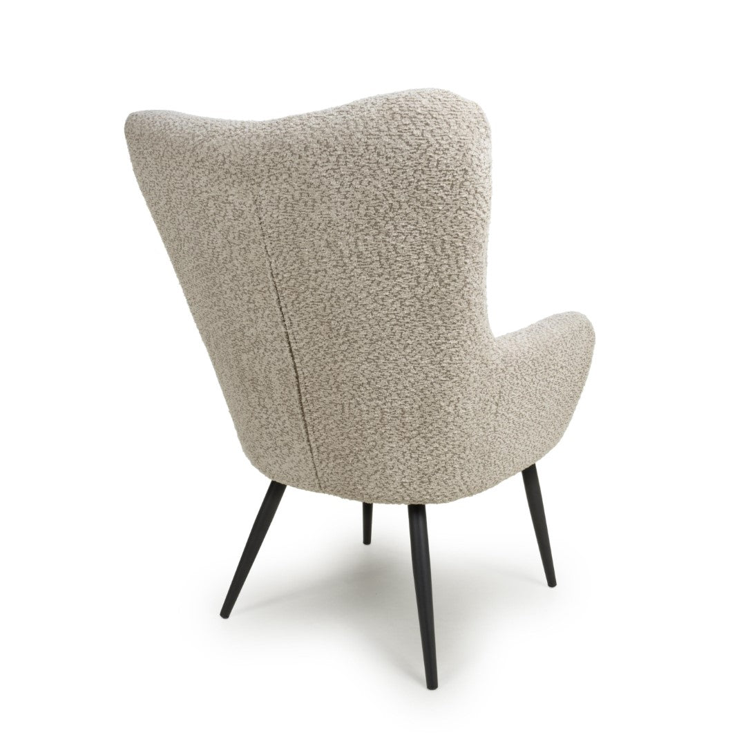 Shankar Bordeaux Textured Chenille Effect Mink Armchair