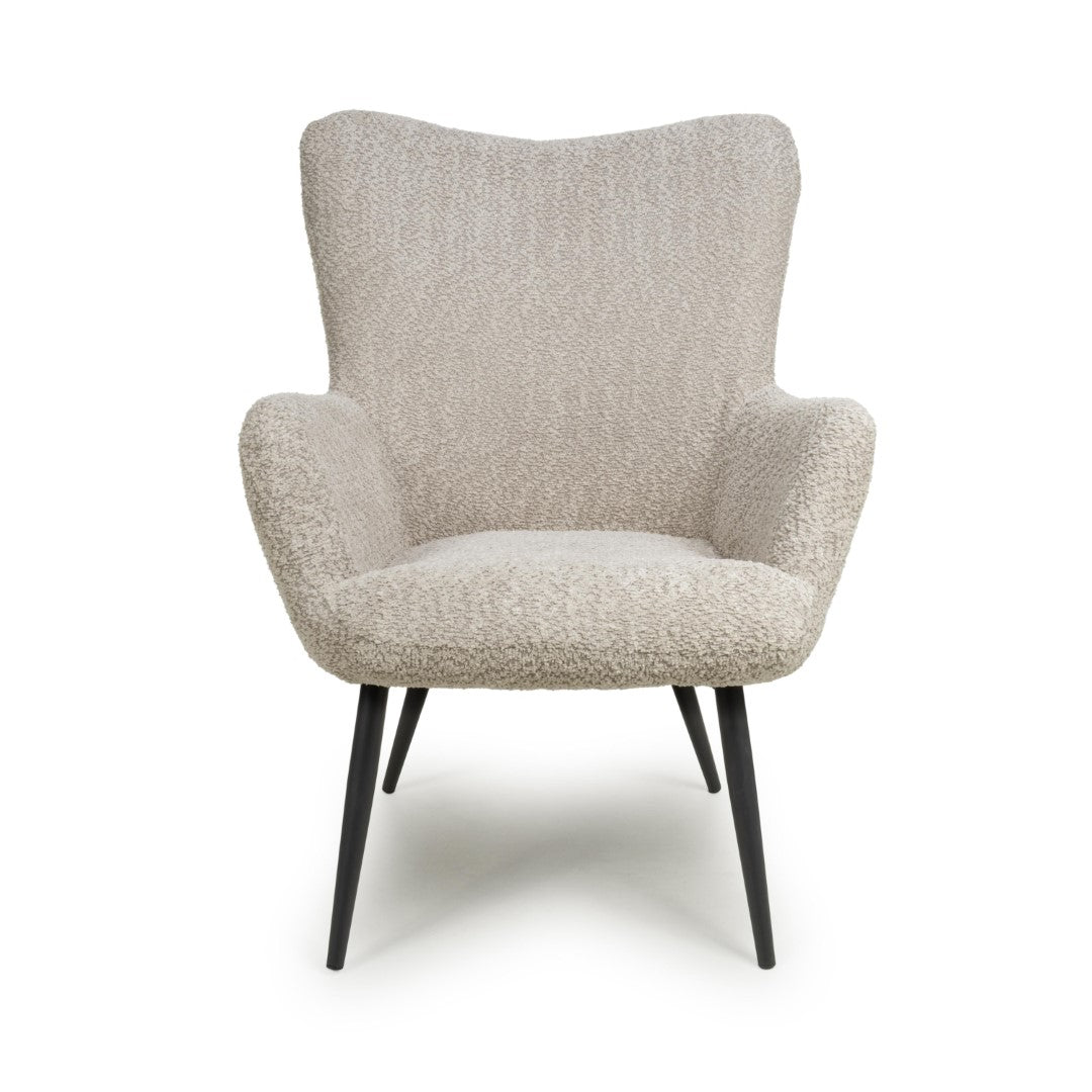 Shankar Bordeaux Textured Chenille Effect Mink Armchair