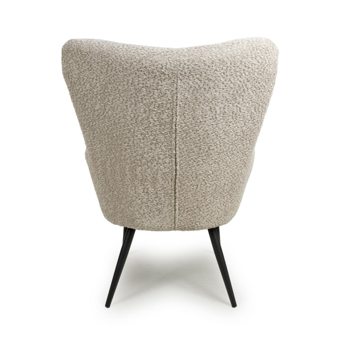 Shankar Bordeaux Textured Chenille Effect Mink Armchair