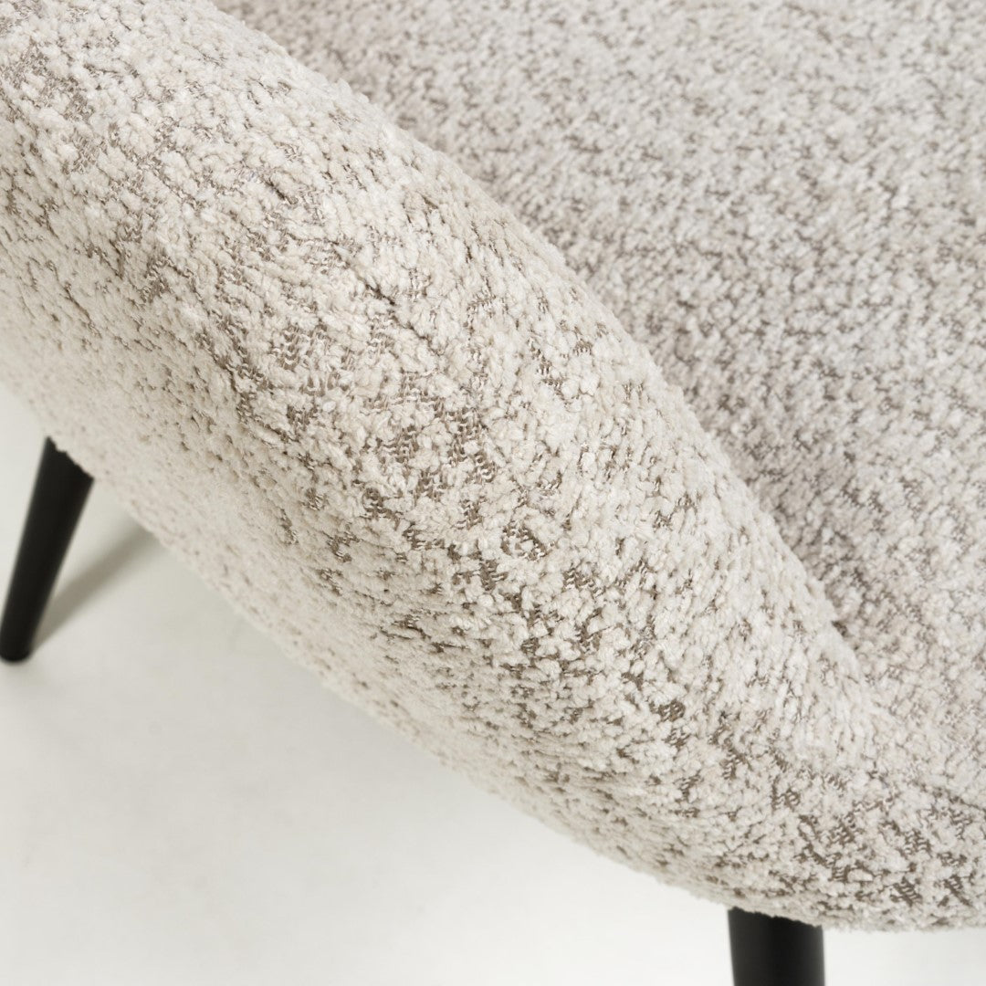 Shankar Bordeaux Textured Chenille Effect Mink Armchair