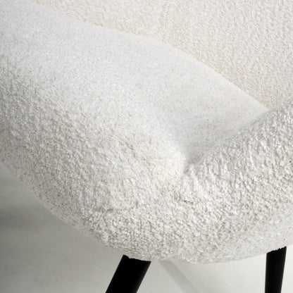 Shankar Bordeaux Textured Chenille Effect White Armchair